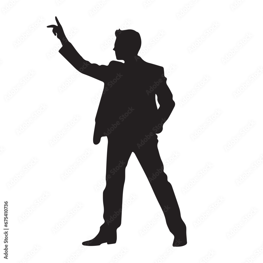black silhouette of an Actor in a dramatic pose
