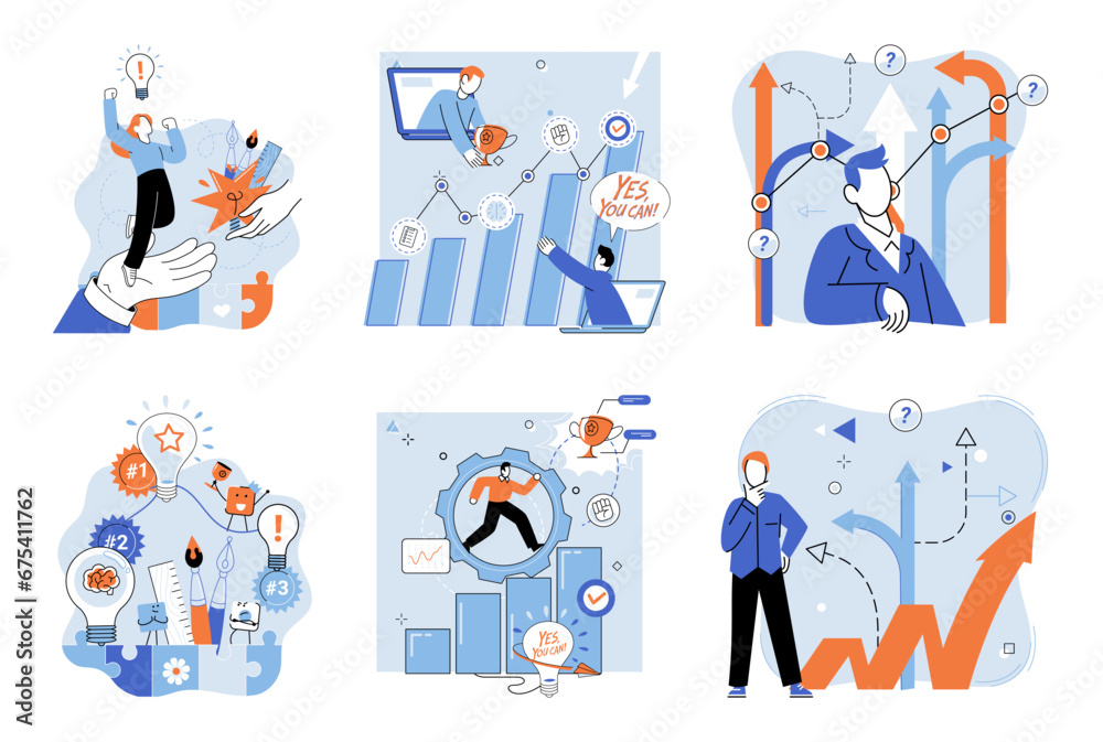 custom made wallpaper toronto digitalStartup business vector illustration. The startup business metaphor represents transformative journey idea into thriving business Success in startup business requires combination innovative solutions