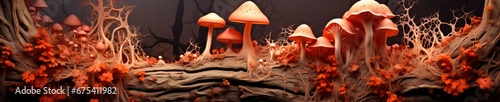 Through the lens, a mycologist's dream: the vivid, interlacing mycelium of a mushroom teeming with life.