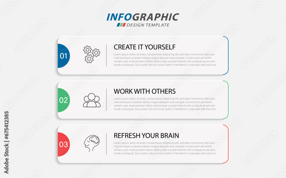 Timeline Creator infographic template. 3 Step timeline journey, calendar Flat simple infographics design template. presentation graph. Business concept with 3 options, vector illustration. - obrazy, fototapety, plakaty 