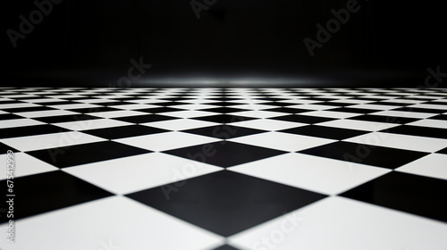 An abstract black and white checkered background. Illustration in a classic and timeless black and white checkered pattern in a visually striking composition.
