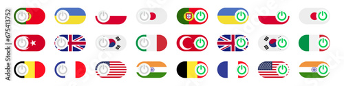Language translation selection icon. Translation Swipe switch sign. Translate the service item. Stock vector template. EPS 10