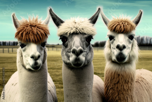 Drei Alpacas, Lamas, Three alpacas, llamas © Gabi D