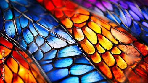 Macro of butterfly wing patterns, Delicate splendor, Scales forming vibrant mosaics,