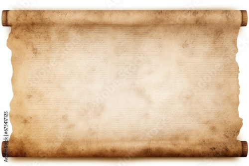 Open ancient parchment scroll, old paper texture, Generative AI