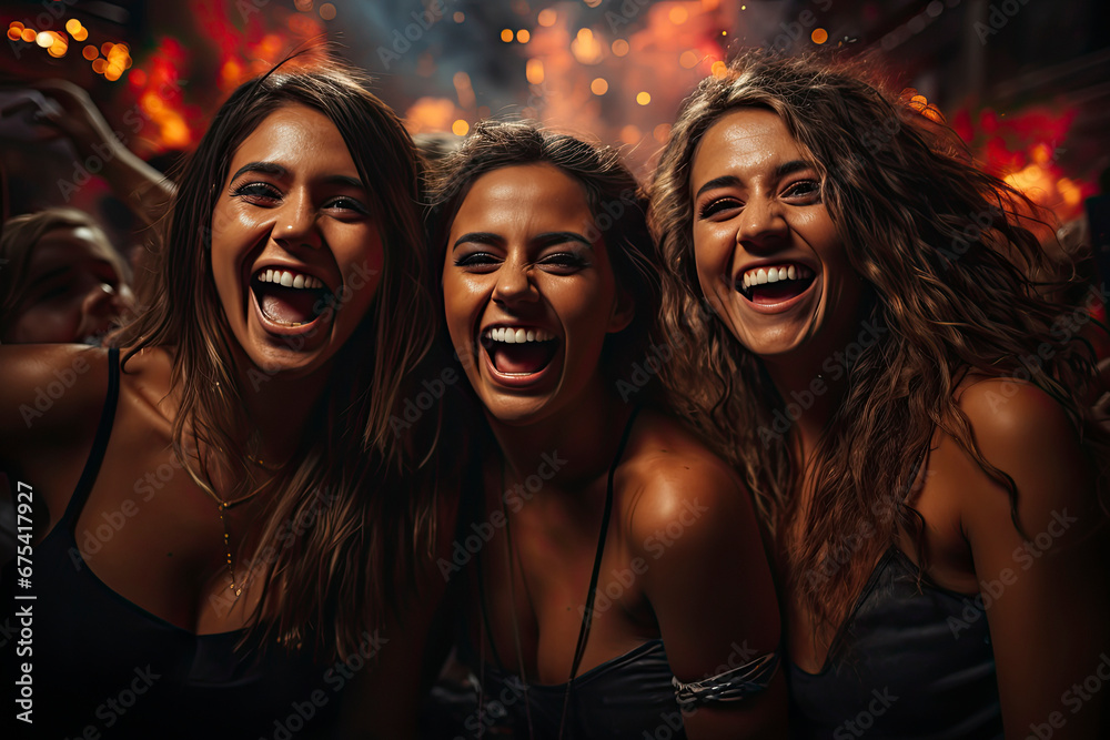 Elegant happy young people celebrating new year's eve on a party