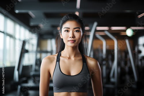 Confident Young Woman at Fitness Center