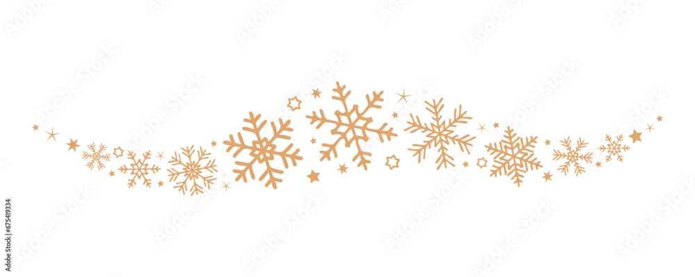 merry christmas greeting card with snowflake wave vector illustration
