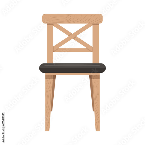 Chair Furniture. Interior item for a cozy isolated interior. Designer trendy furniture. Vector illustration of living room furniture in mid century modern style.