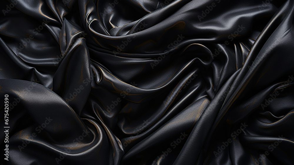 Obraz premium black satin background HD 8K wallpaper Stock Photographic Image