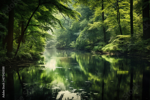 Tranquil Pond Reflecting Verdant Beauty