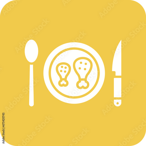 Dinner Line Color Icon