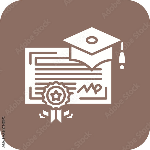 Valedictorian Line Icon