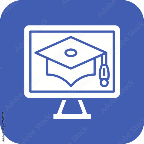 Online Course Line Icon