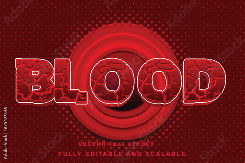 Blood 3d text effect