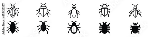 Dust mite icon, Mite, Parasite tick linear icon. Mite vector icon on white background. Flat vector mite icon symbol sign from modern animals collection, Mite icon, Cockroach. Cockroach bug vector icon
