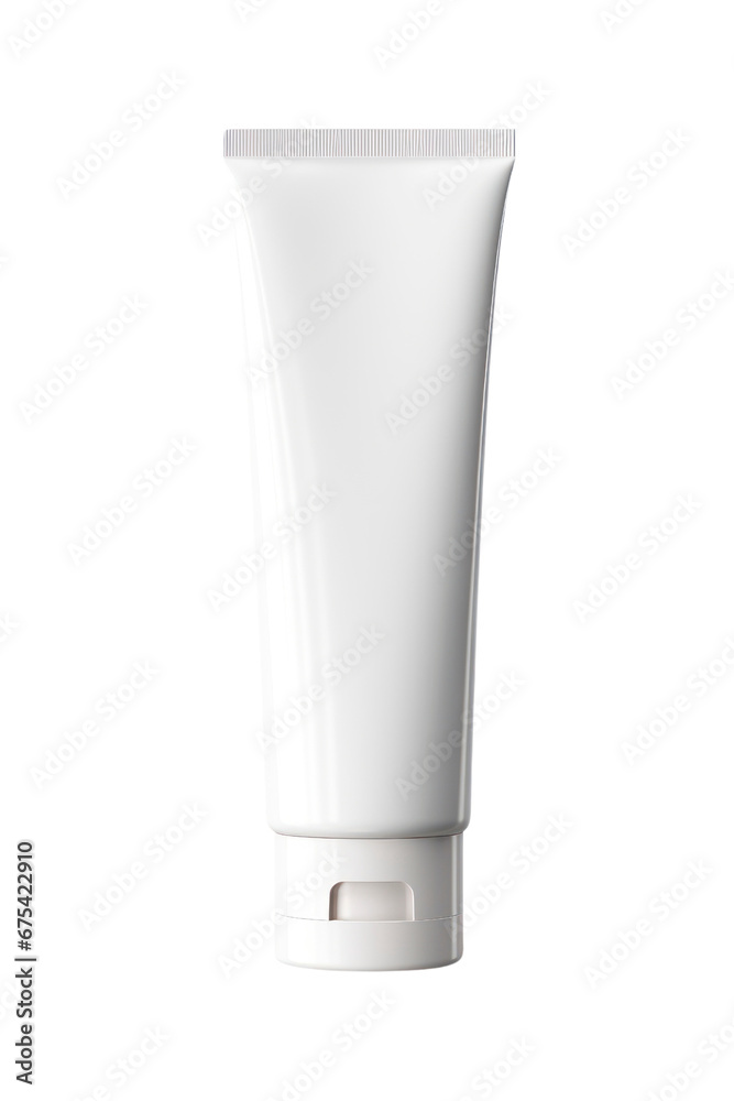 Empty mock-up tube of hand cream on an isolated white background. Empty mock-up tube of hand cream on an isolated white background.