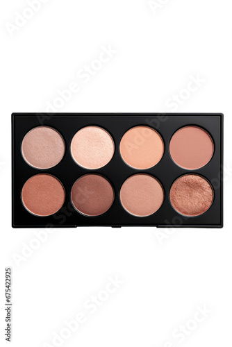 Empty mock-up eyeshadow palette on an isolated white background.