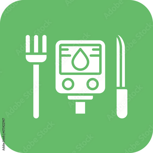 Diabetic Diet Line Icon