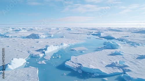 Landscape, Arctic glaciers and iceberg.
