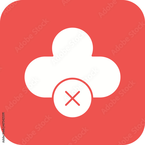 Cloud Inaccessible Line Color Icon