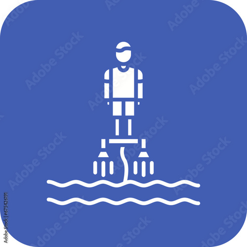 Flyboarding Line Icon