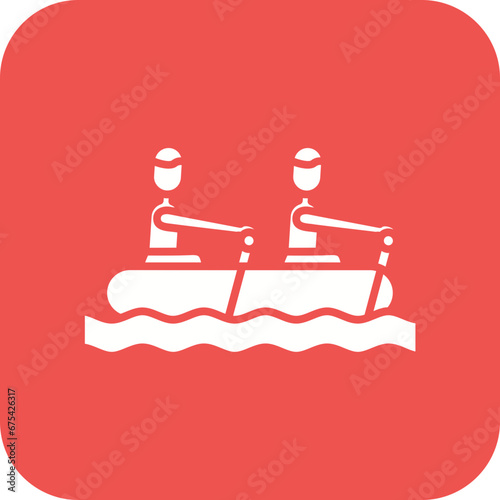 Rafting Line Icon
