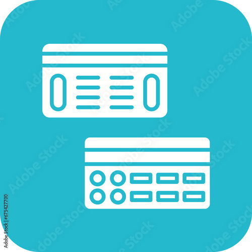 Debit Vs Credit Line Icon