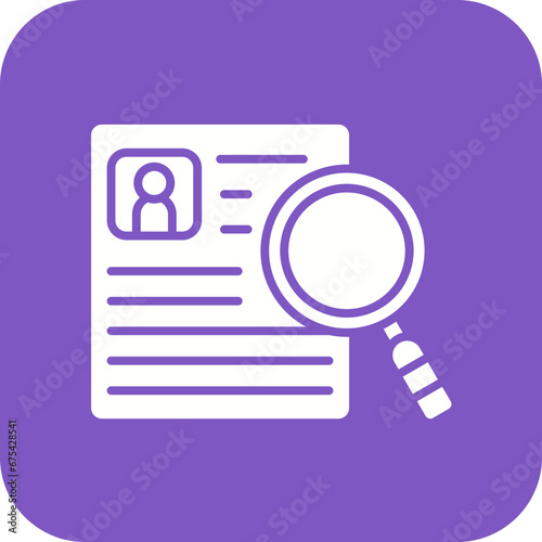 Resume Keyword Scanner Line Icon