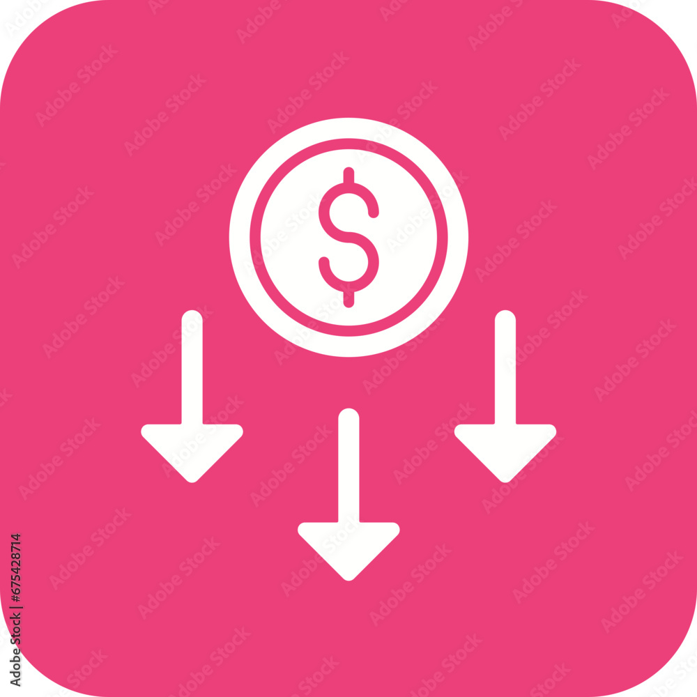 Depreciation Line Icon Depreciation Line Icon