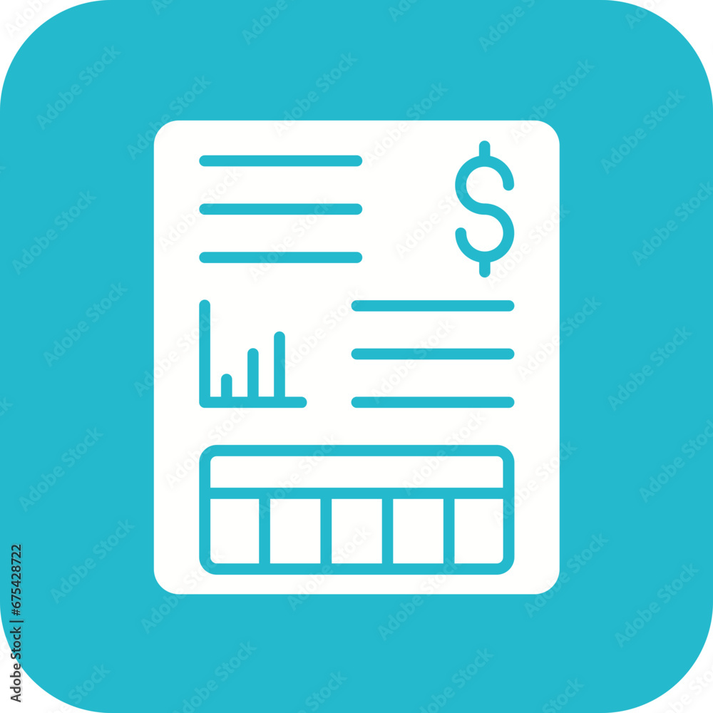 Financial Statements Line Icon Financial Statements Line Icon