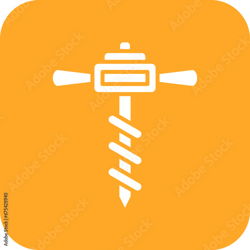 Drain Auger Line Icon