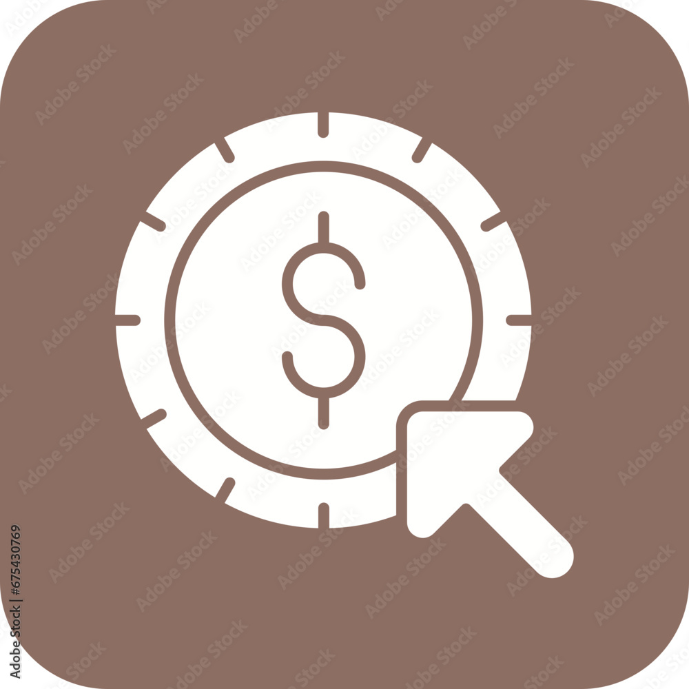 Cost Per Click Line Icon Cost Per Click Line Icon