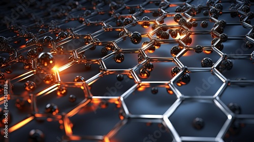 metal atoms are falling onto a surface lined with hexagons