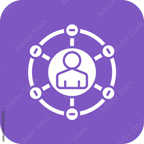 Social Media Management Line Icon