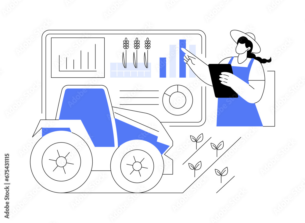 Analytics for crop yield forecast isolated cartoon vector illustrations. Analytics for crop yield forecast isolated cartoon vector illustrations.