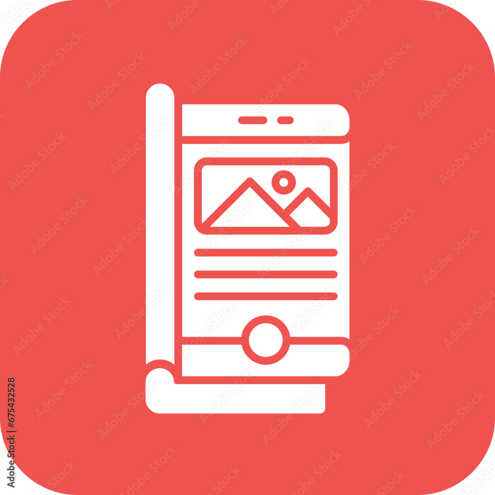 Online Magazine Line Icon Online Magazine Line Icon