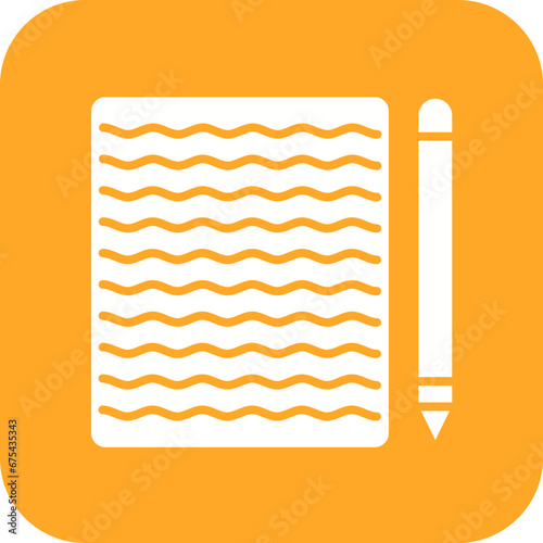 Handwritten Notes Line Icon