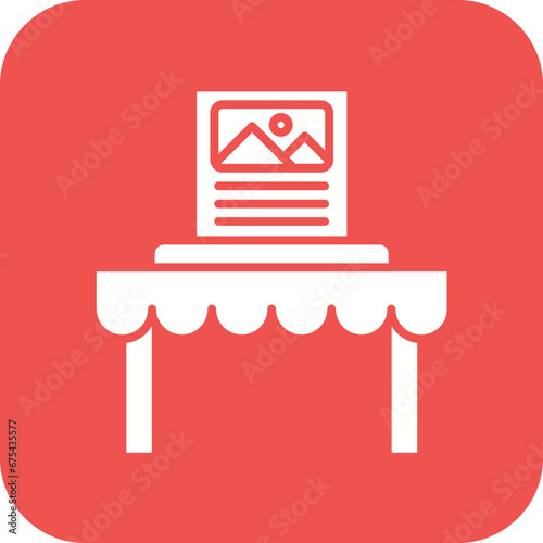 Tabletop Display Line Icon