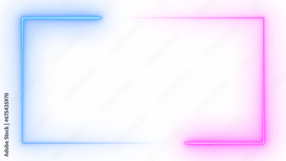 Abstract blue pink neon glowing line frame, animated moving led light screen box projection 3d rendering, empty space border presentation design background, futuristic laser sprectrum backdrop Abstract blue pink neon glowing line frame, animated moving led light screen box projection 3d rendering, empty space border presentation design background, futuristic laser sprectrum backdrop