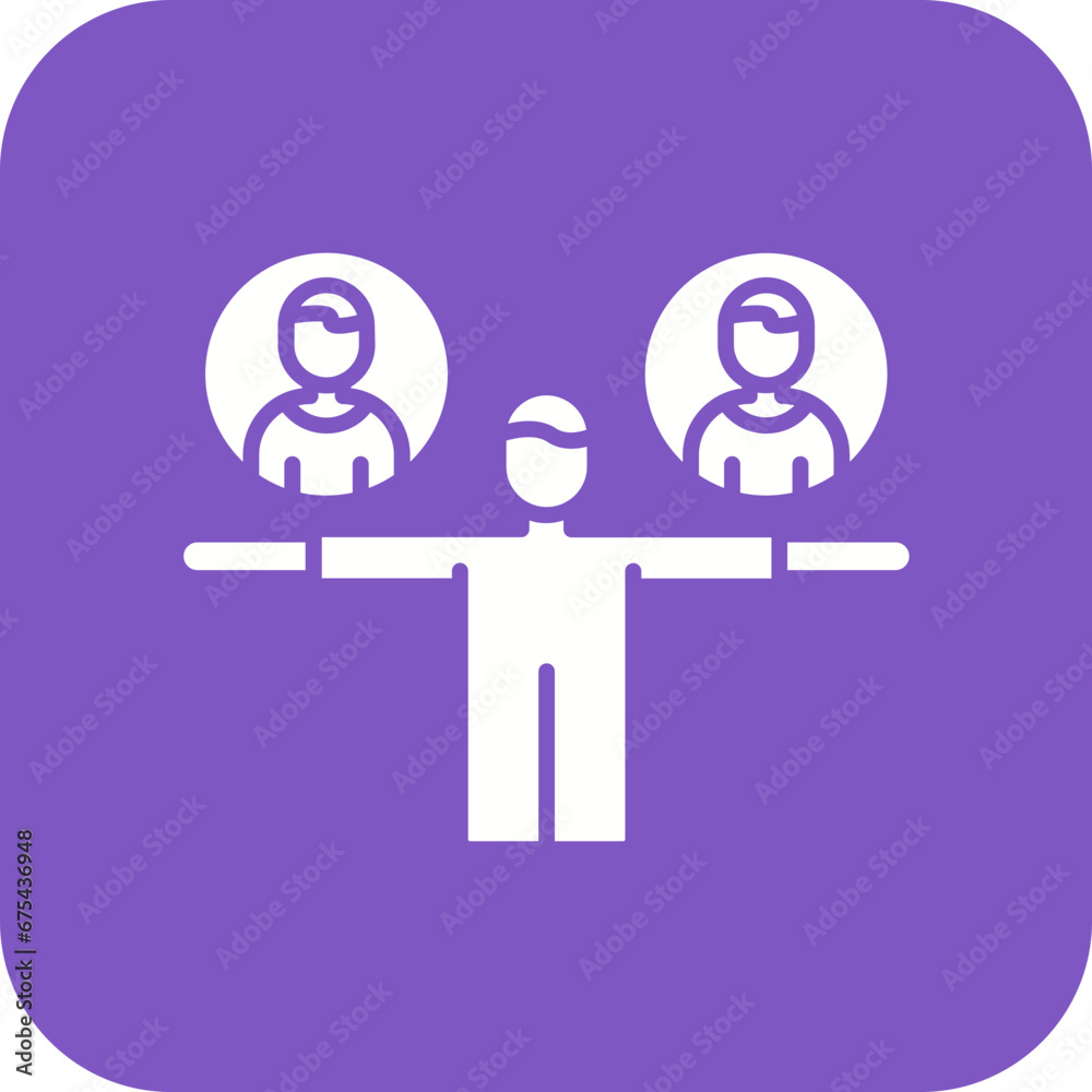 Counterbalance Line Icon Counterbalance Line Icon