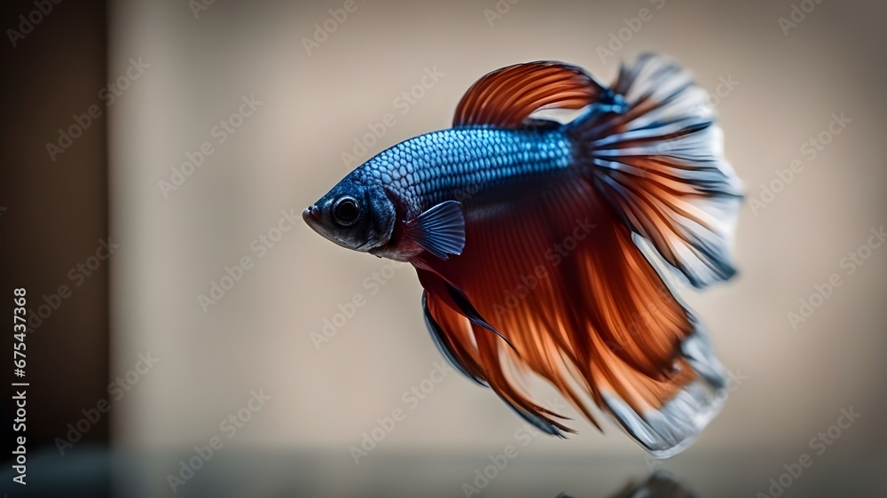 Obraz premium siamese fighting fish A macro of my pet betta fish. 