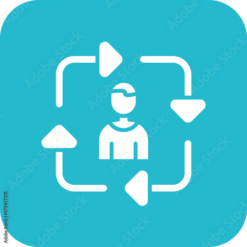 Job Rotation Line Icon