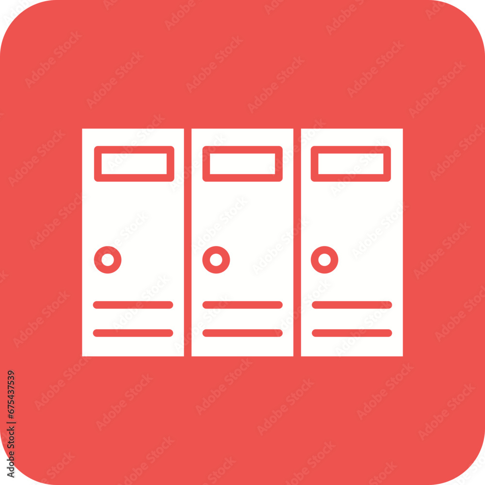 Locker Line Color Icon Locker Line Color Icon