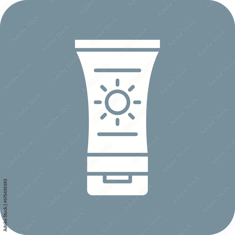 Sunscreen Line Color Icon Sunscreen Line Color Icon