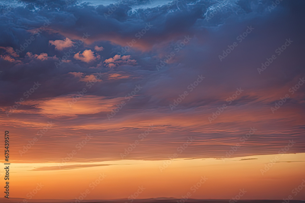scenic view of cloudy sky during sunset