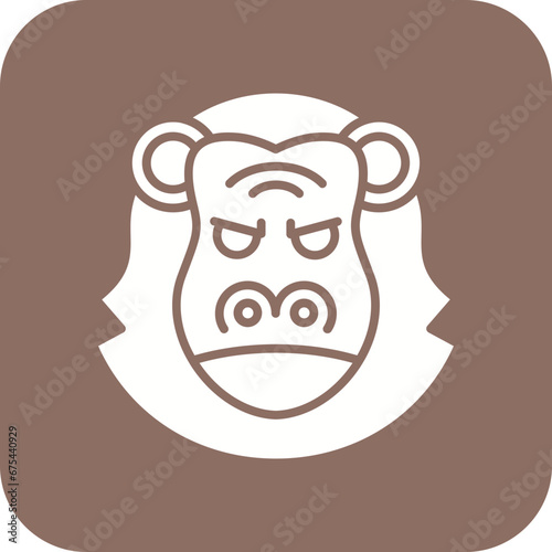 Orangutan Line Icon