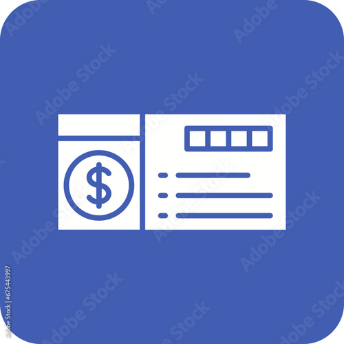 Cheque Line Color Icon