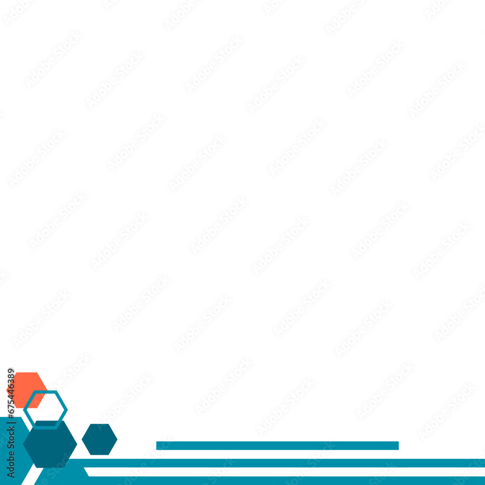 Fototapeta premium Geometric Hexagon Footer