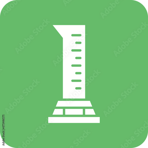 Graduated Cylinder Line Color Icon